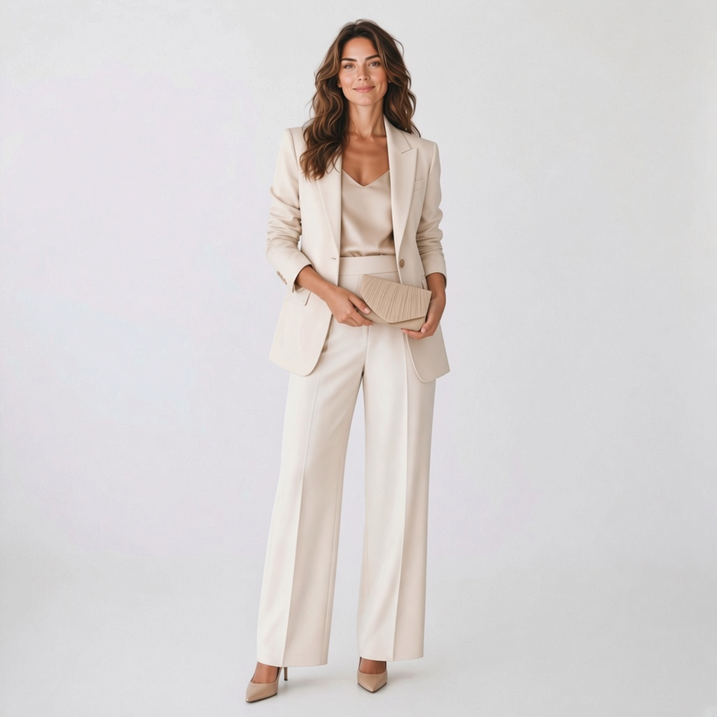 Elegant Kuvertväska- Champagnefärgad