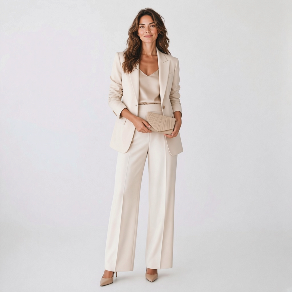 Elegant Kuvertväska- Champagnefärgad