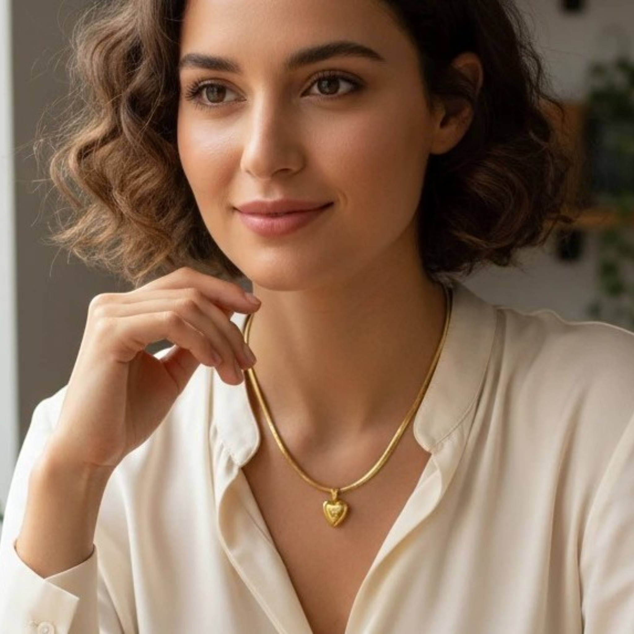 Halsband Med Hjärthänge