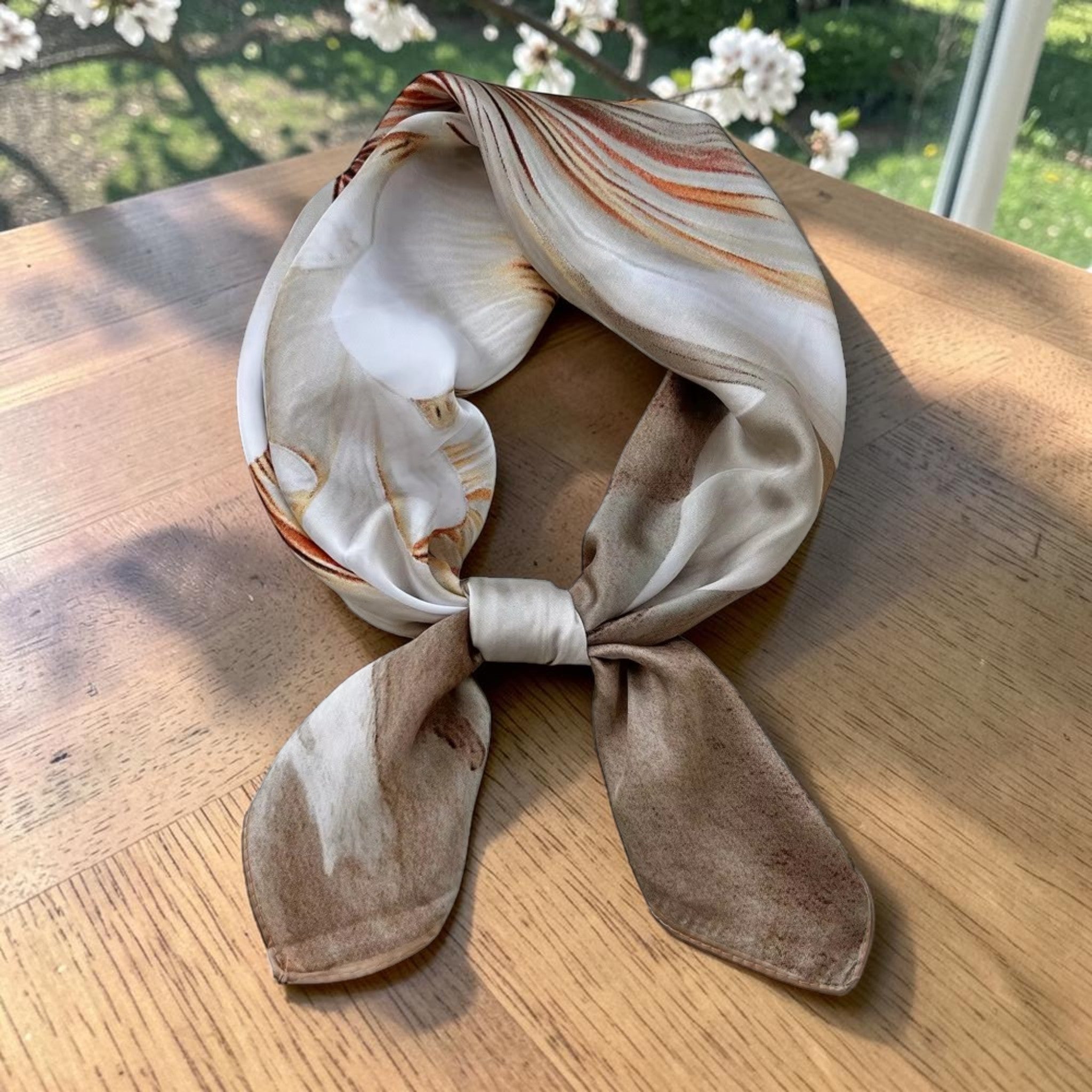 Dam Scarf- Blommigt Mönster