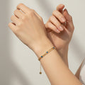 Stål Armband med Pansarkedja och Evil Eye Detaljer