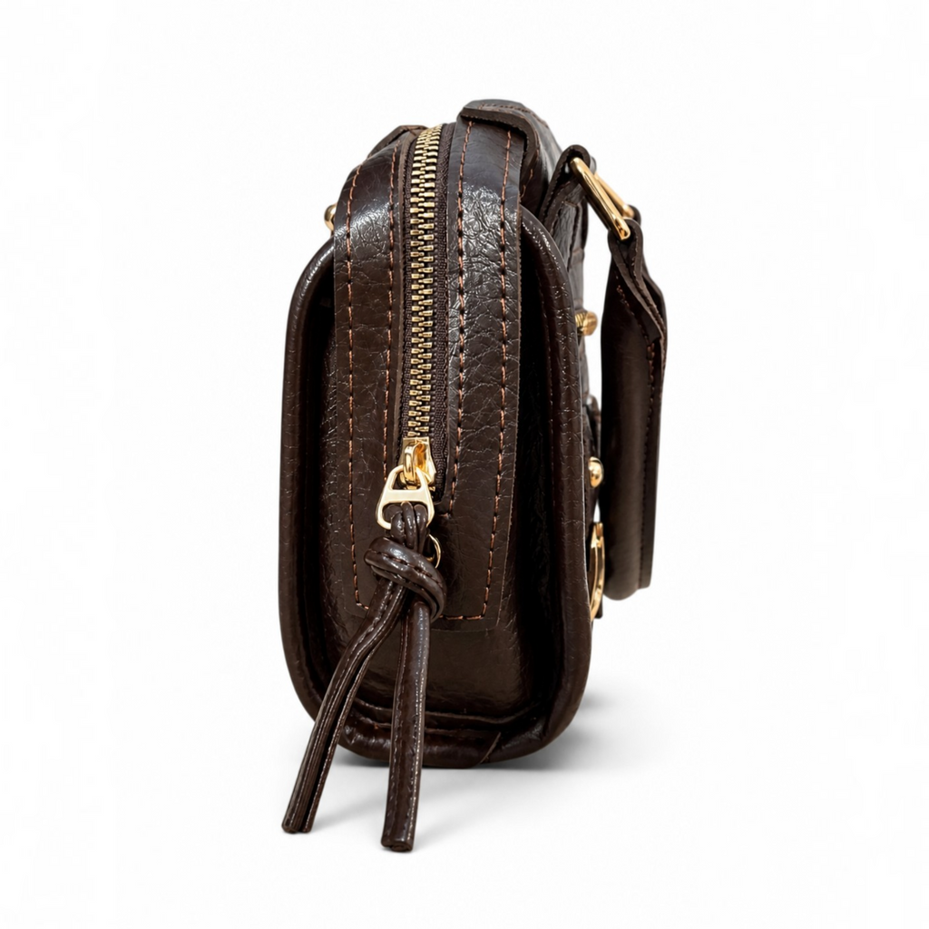 Mörkbrun Crossbody/-Handväska