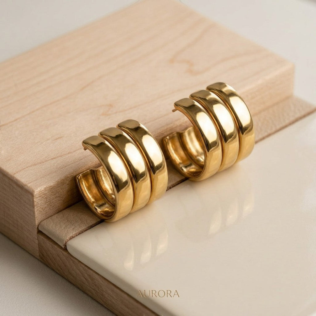 Eleganta Örhängen- Sammanlänkade Design